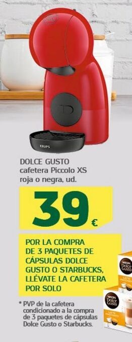 HiperDino Cafetera de cápsulas dolce gusto oferta