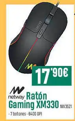 PCBox Netway ratón gaming xm330 oferta