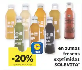 Lidl Solevita en zumos frescos exprimidos oferta