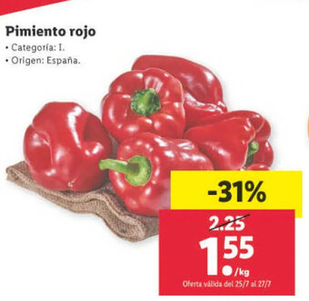 Lidl Pimiento Rojo oferta