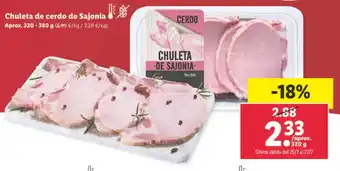 Lidl Chuleta de cerdo de Sajonia Aprox. 320 - 380 g oferta