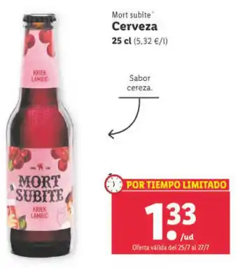 Lidl Mort subite Cerveza 25 cl oferta