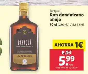 Lidl Baraguá Ron dominicano añejo 70 cl oferta