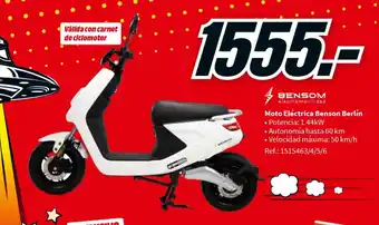 MediaMarkt Bensom Moto Eléctrica Benson Berlin 1,44 kW oferta
