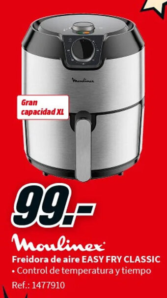 MediaMarkt Moulinex Freidora de aire Easy Fry Classic oferta