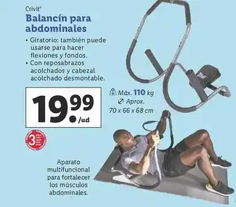 Lidl Crivit balancin par abdominales oferta