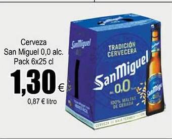 FROIZ Cerveza san miguel 0.0 alc. pack 6 oferta
