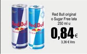 FROIZ Red bull original o sugar free oferta