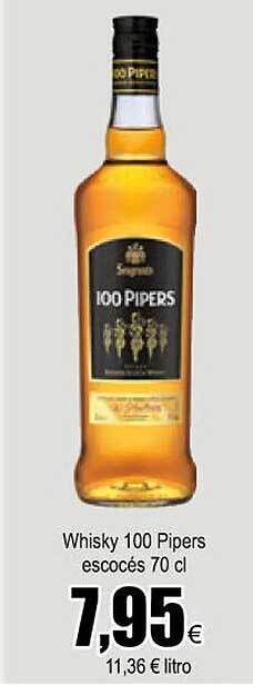 FROIZ Whisky 100 pipers escocés oferta