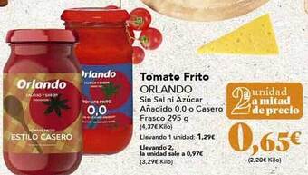 Gadis Tomate frito orlando oferta