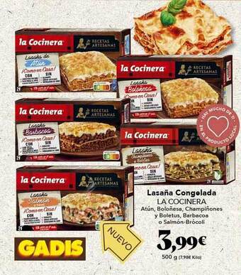 Gadis Lasaña congelada la cocinera oferta