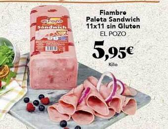 Gadis Fiambre paleta sandwich 11x11 sin gluten el pozo oferta