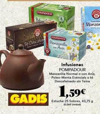 Gadis Infusiones pompadour oferta