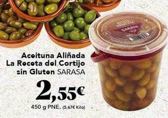 Gadis Aceituna aliñada la receta del cortijo sin gluten sarasa oferta