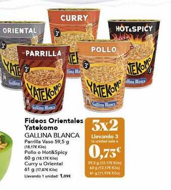 Gadis Fideos orientales yatekomo gallina blanca oferta