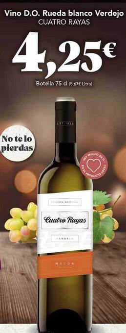 Gadis Vino d.o. rueda blanco verdejo cuatro rayas oferta