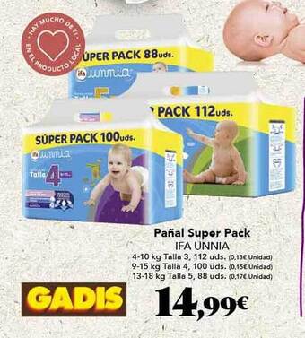 Gadis Pañal super pack ifa unnia oferta
