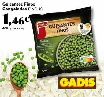 Guisantes finos congelados findus