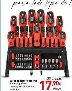 Mi Bricolaje Juego de destornilladores + puntas y vasos pm1045 oferta