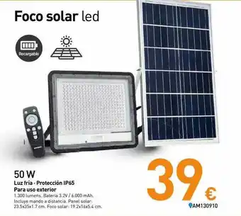 Mi Bricolaje Foco solar led 50w oferta