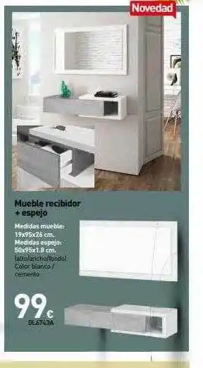 Mi Bricolaje Mueble recibidor + espejo dl6743a oferta