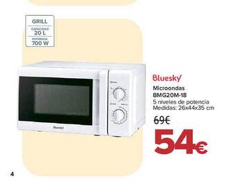 Carrefour Bluesky microondas bmg20m-18 oferta