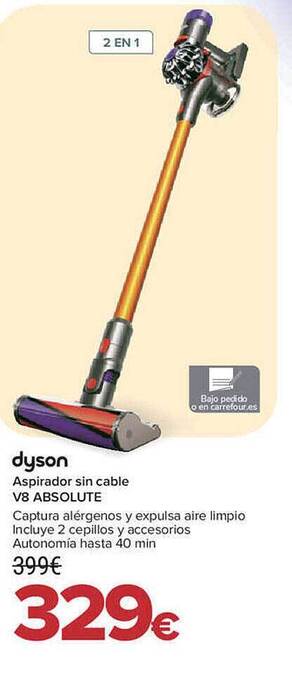 Carrefour Dyson aspirador sin cable v8 absolute oferta