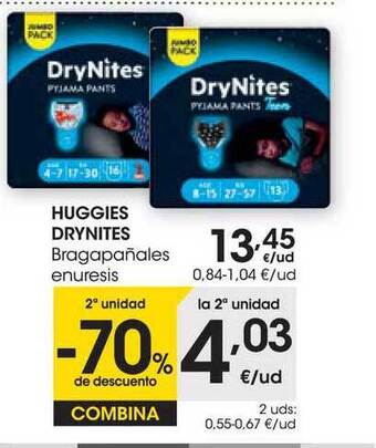 Eroski HUGGIES DRYNITES oferta