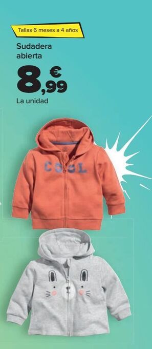 Carrefour Sudadera abierta oferta