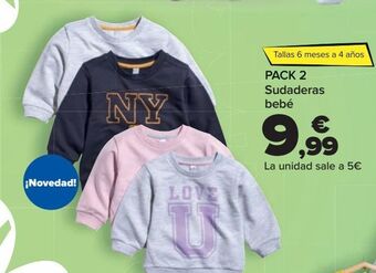 Carrefour Pack 2 sudaderas bebé oferta