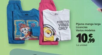 Carrefour Pijama manga larga licencias varios modelos oferta