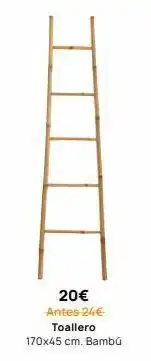 Rocasa 20€ antes 24€ toallero 170x45 cm. bambú oferta