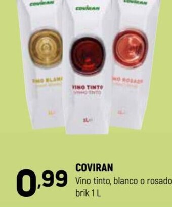 Coviran Coviran Vino Tinto blanco o Rosado brik 1 L oferta