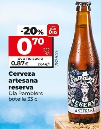 Dia Cerveza artesana reserva oferta