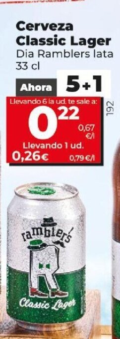 Dia Cerveza Classic Lager oferta