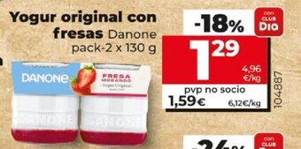 Dia Yogur original con fresas oferta