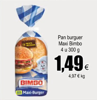 FROIZ Pan burguer Maxi Bimbo 4 u 300 g oferta