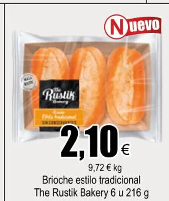 FROIZ Brioche estilo tradicional The Rustik Bakery 6 u 216 g oferta