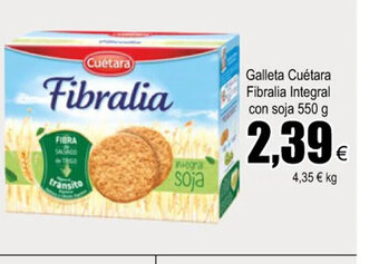 FROIZ Galleta Cuétara Fibralia Integral Con Soja 550g oferta