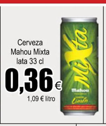 FROIZ Cerveza Mahou Mixta Lata 33cl oferta