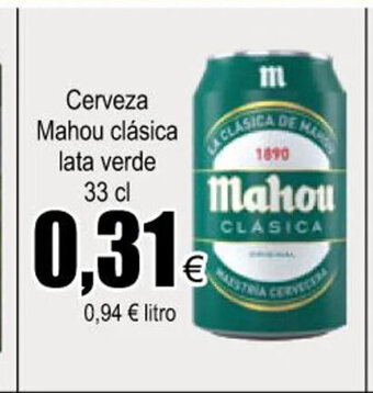 FROIZ Cerveza Mahou Clásica Lata Verde oferta