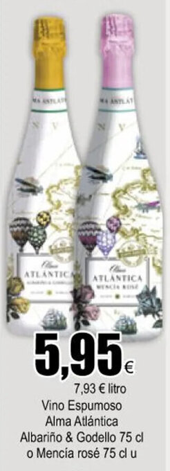 FROIZ Vino Espumoso Alma Atlántica Albariño & Godello 75cl o Mencia Rosé 75cl u oferta