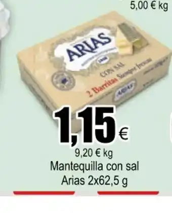 FROIZ Mantequilla Con Sal Arias 2x62,5g oferta