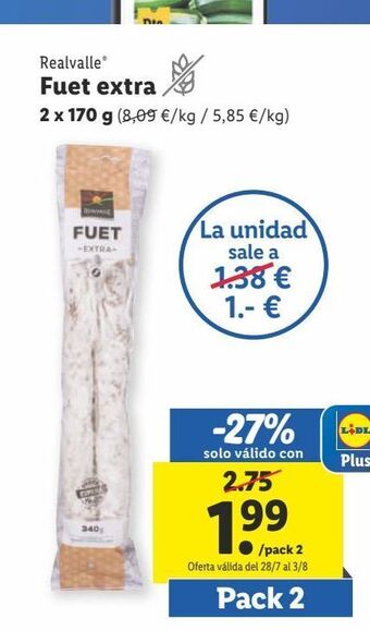Lidl Fuet realvalle oferta