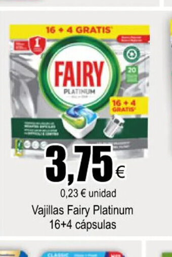 FROIZ Vajillas Fairy Platinum 16+4 Cápsulas oferta
