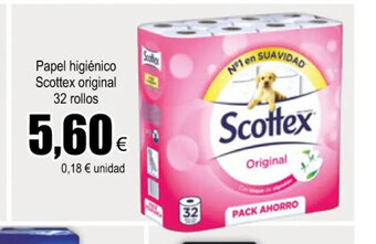 FROIZ Papel Higiénico Scottex Original 32 Rollos oferta
