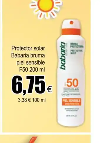 FROIZ Protector Solar Babaria Bruma Piel Sensible F50 200ml oferta