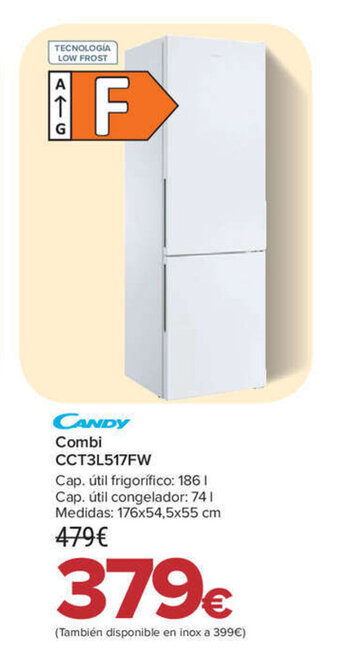 Carrefour Candy Combi CCT3L517FW oferta