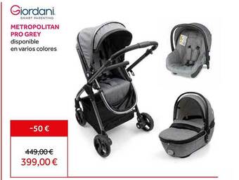Prénatal Giordani metropolitan pro grey oferta