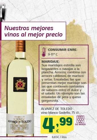 HiperDino Alvarez de toledo vino blanco godello oferta